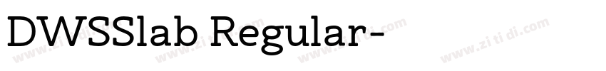 DWSSlab Regular字体转换